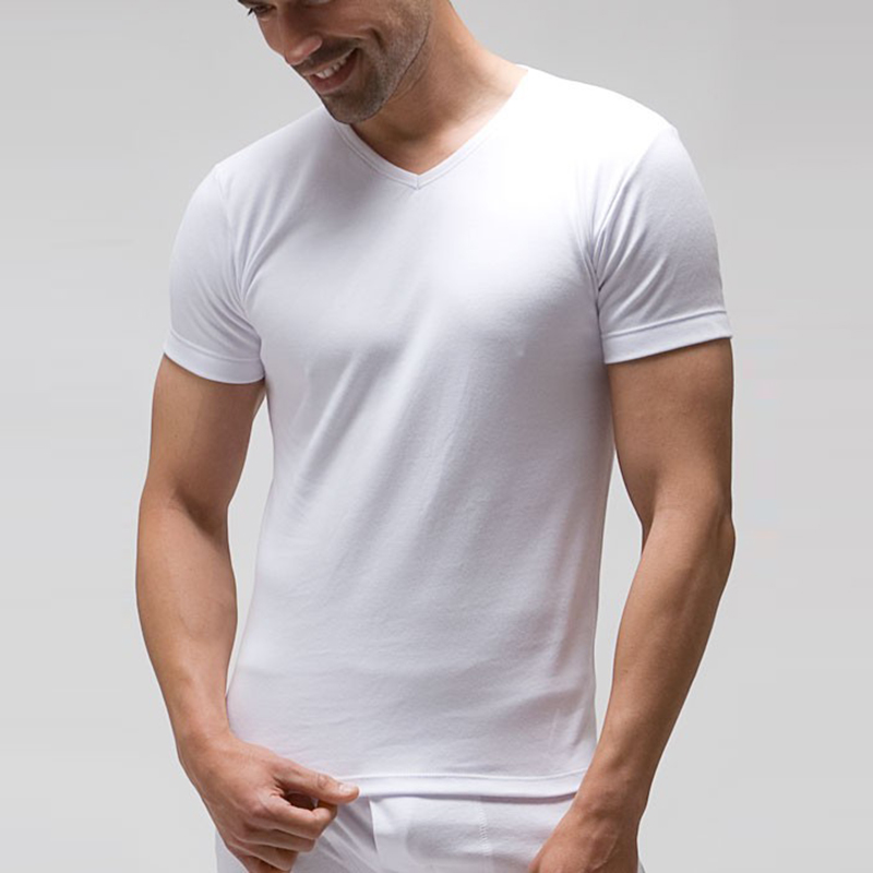 Camiseta interior hombre TERMAL manga corta cuello pico 100