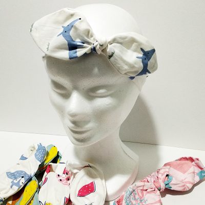 Turbante con lazo estampado