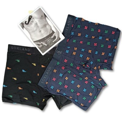 Pack de 2 Boxer Soxland Surtido en Marino y Negro