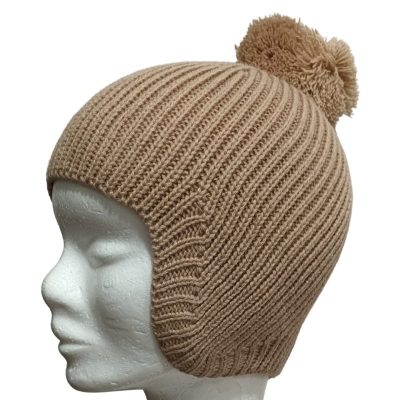 Gorro de Punto Infantil con Orejas y Pompom - MacBeen L4245