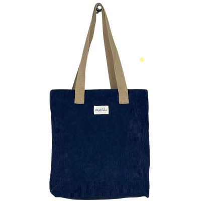 Bolso pequeño de pana azul