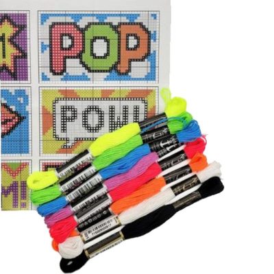 Pack surtido Anchor Neón – Hilos brillantes para bordado y punto de cruz