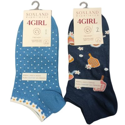 Calcetin invisible flores soxland Mujer