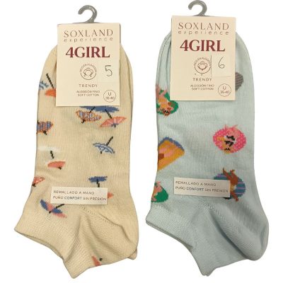 Calcetin invisible motivo playa soxland Mujer