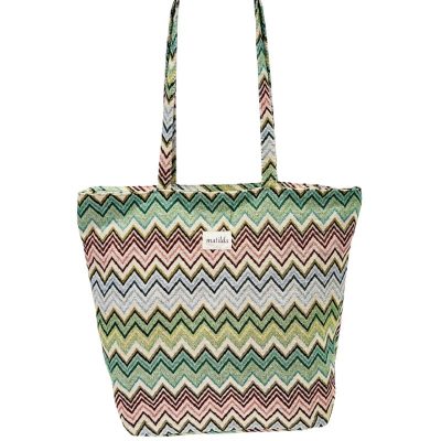 Bolso matilta grande estampado zig zag