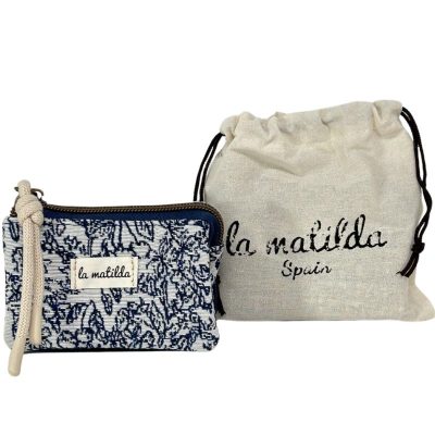 Monedero triple pattern blue la matilda