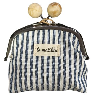 Monedero rayas azul matilda
