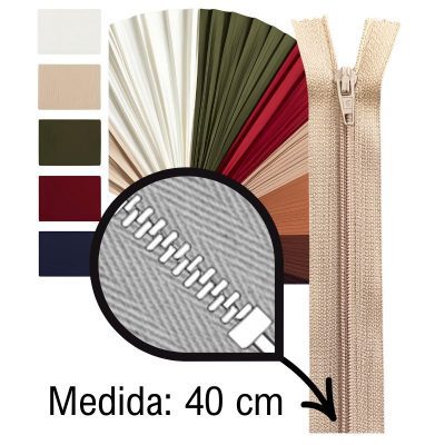 Cremallera Nylon cerrada 40 cm