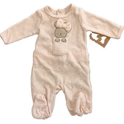 Pijama bebe rosa