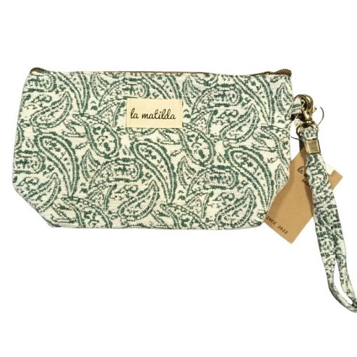 Neceser grande Matilda M101 verde paisley estampado 80