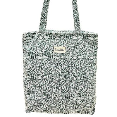 Bolsa pequeña Matilda M106 estampado paisley verde 80