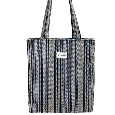 Bolsa pequeña Matilda M106 estampado rayas azul 87