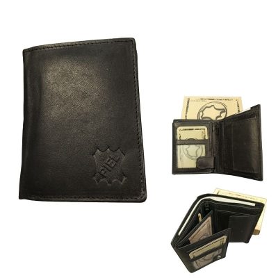 Cartera monedero billetero piel negro