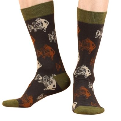 Calcetines dibujados hombre algodón LV04 modelo peces