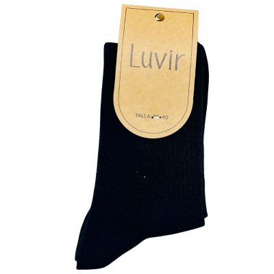 calcetin deportivo algodon negro