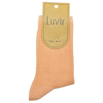 Calcetin deportivo algodon salmon