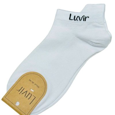 calcetin tobillero blanco