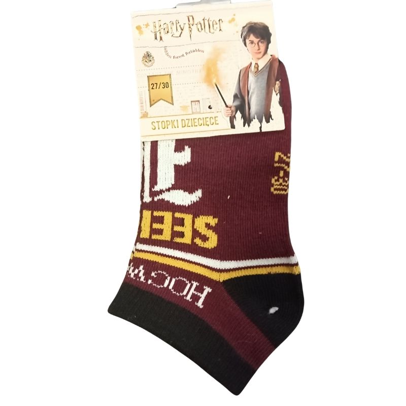 Calcetines tobilleros Harry Potter infantiles algodón Granate