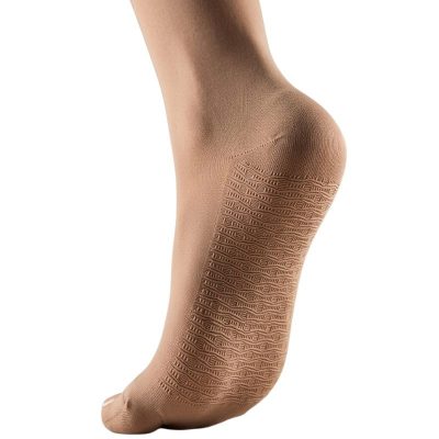 minimedia masajeante hasta la rodilla color duna y negro pack 2 pares