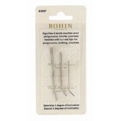 Tres agujas curvas Bohin 83097 para punto y crochet