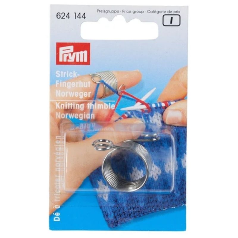 Dedal noruego Prym 624144 con dos guías para hilos de punto