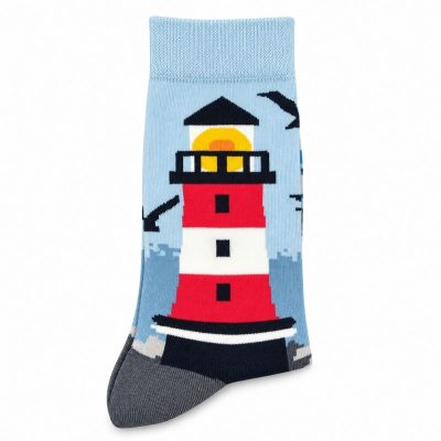 Calcetín de mujer Luvír con estampado de faro LV03FA