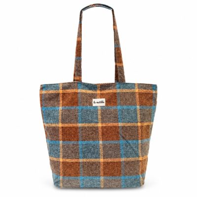 Bolsa grande cuadros grandes M105 estampado 13