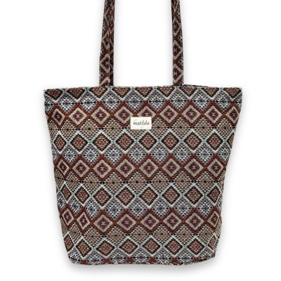 Bolsa grande M105 rombos estampado 37