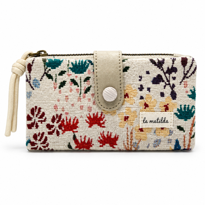 Billetero grande M123 floral estampado 27